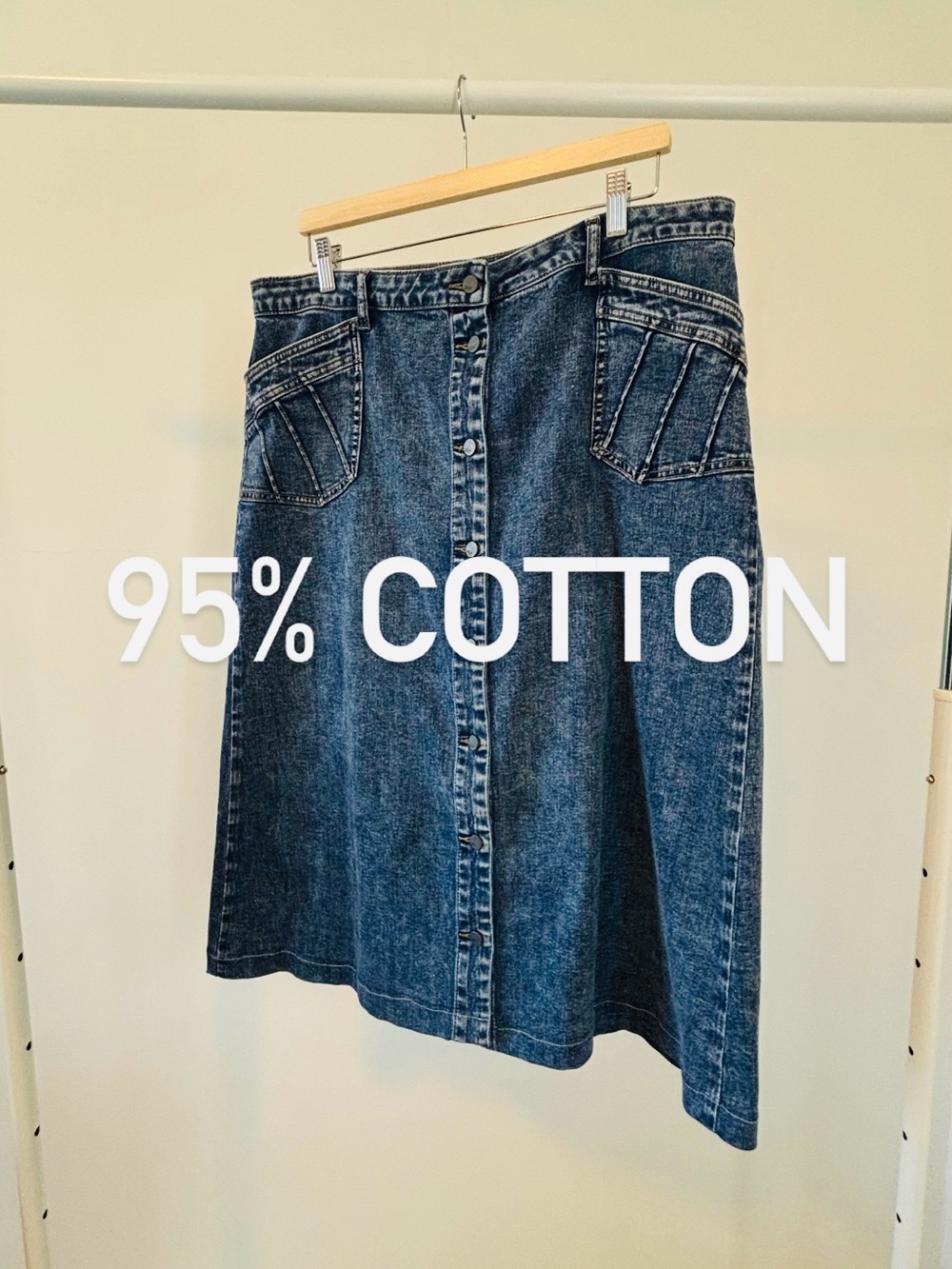 Wash Lab Denim A Line Skirt | Size 34 | 95% Cotton |